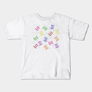 Wash Your Hands Bubbles Multi-Colored Pattern Kids T-Shirt